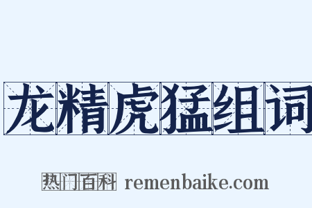 龙精虎猛组词是什么意思的图片